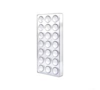 Moule à chocolat rigide en plastique transparent pour la fabrication de chocolats et de bonbons, matériau en polycarbonate, lisse et antiadhésif pour la surface, 27,3 x 13,4 x 2,4 cm (circulaire