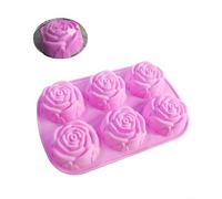 Moule à chocolat souple en silicone - Passe au four - En forme de rose - Antiadhésif - Accessoires de pâtisserie - Passe au lave-vaisselle
