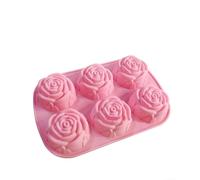 Moule à chocolat souple en silicone - Passe au four - En forme de rose - Antiadhésif - Accessoires de pâtisserie - Moules à glaçons en forme de rose