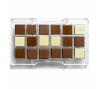 Moule à chocolats en polycarbonate x 18 cavités D25 CARRE