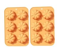Moule à citrouille, 6 moules en silicone pour Halloween, 2 accessoires 3D pour la fabrication de savons, bougies, bonbons, muffins, chocolats et gâteaux