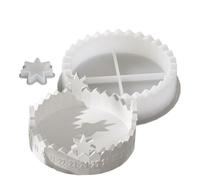 Moule à compte à rebours de Noël, bougeoir réutilisable en silicone pour les vacances, le plâtre, le béton, le ciment