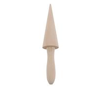 Moule à cornet de glace en bois - Outil de cuisson - Accessoire de décoration de cuisine DIY pour gaufres faites maison, rouleau à œufs - Couleur bois naturel - 23 cm