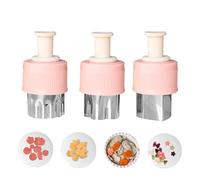 Moule à couper les fruits et légumes - Acier inoxydable 2,5x2,5x6 cm | Formes de coupe à légumes avec impression d'aliments pour bébés, coupe de biscuits avec pâte de gélatine et papillons | Ta