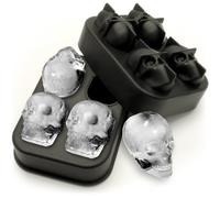 Moule à crâne 4 pièces - Moule en silicone pour glace, bonbons à la gelée et chocolats