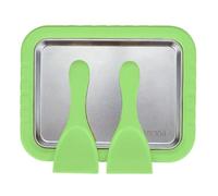 Moule à crème glacée à faire soi-même - Machine à crème glacée instantanée avec 2 spatules pour enfants - Pour faire soi-même des slushies, du gelato, du sorbet et de la crème glacée roulée (vert)