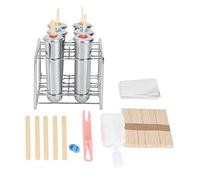 Moule à crème glacée, MAGT 6PCS 304 sécurité en acier inoxydable Durable Double rainure tasse ronde moule à glace à glace