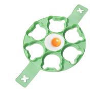 Moule à crêpes en silicone | 7 compartiments en forme d'ours | Moules à œufs efficaces pour les œufs au plat | Anneaux de cuisson en silicone pour faire des omelettes, des hamburgers, des pommes de