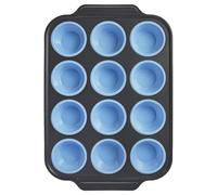 Moule à cupcakes en silicone antiadhésif, portable et facile avec 12 compartiments, pour cuisine, maison, salle à manger, table à micro-ondes, four, nourriture pour femmes et hommes Fami