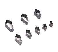 Moule à découper en cuir, facile à utiliser, 8 tailles, forme de diamant creux, pour travaux manuels en cuir