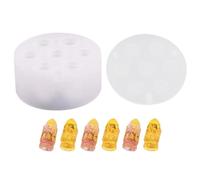 Moule à dés en silicone - Moule polyédrique époxy, sept formes stéréoscopiques, design de cavités de dés | Kit de fabrication de dés en résine artisanale Accessoires de jeu de table Hobby Tool Lovers