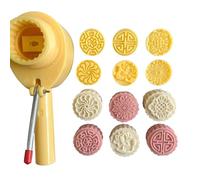 Moule à dessert à motif floral - Outil de pâtisserie - Presse à la main - Outil de pâtisserie pour fête de la mi-automne - Facile à utiliser - Tampons à biscuits et presse pour pâtisseries et mariages