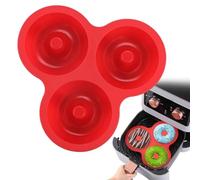 Moule à Donut en Silicone | Moule à Donut en Silicone Anti-adhésif 3 Cavités | Airfryer Donut pour Cuisson | Pour Gâteau Snack Petit Déjeuner Cuisine Vacances Anniversaire Cuisson