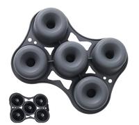 Moule à donut - Friteuse à air - Moule à donut - En silicone - Pour la cuisson - Poêle à ferraille réutilisable - Fabricant de bagels de cuisson non collants - Pour gâteau d'Halloween, pâtisserie
