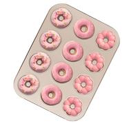 Moule à Donuts pour la Pâtisserie - Anti-Adhésive Résistante à la Chaleur,Moule à Gâteau en Forme de Donut | Pour La Cuisson Au Four La Préparation Du Petit Déjeuner Des Desserts Et Des Snacks À La