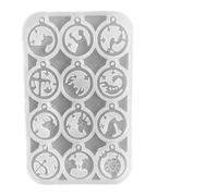 Moule à douze constellations en résine époxy pour collier et pendentifs en silicone