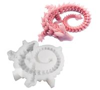 Moule à dragon en résine | Moule à craie de dragon - Moules en silicone en résine époxy de dragon pour le traitement du sucre fondant, décoration de toppers de gâteau, argile, ges