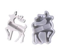 Moule à élans en Silicone de qualité alimentaire, pour la cuisson de glaçons chocolat, décorations de gâteaux, moule à chocolat en forme de renne