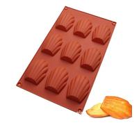 Moule à en silicone, moule à chocolat en forme de coquille, moule à anti-adhésif pour petits gâteaux, bonbons et biscuits, moules de cuisson à 9 cavités, moules à chocolat