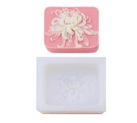 Moule à fleurs carré créatif, savon fait à la main, bougie, cire, plâtre, diffuseur de voiture, artisanat, accessoire d ' huile essentielle, moule à bougie en Silicone