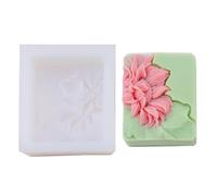 Moule À Fleurs En Silicone Fait À La Main Plâtre De Savon Diffuseur De Voiture Accessoire Artisanal D'huile Essentielle Moule À Bougie Florale Carré