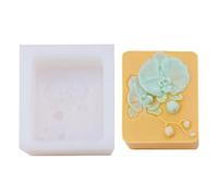 Moule À Fleurs En Silicone Fait À La Main Plâtre De Savon Diffuseur De Voiture Accessoire Artisanal D'huile Essentielle Moule À Bougie Florale Carré