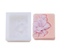 Moule À Fleurs En Silicone Fait À La Main Plâtre De Savon Diffuseur De Voiture Accessoire Artisanal D'huile Essentielle Moule À Bougie Florale Carré