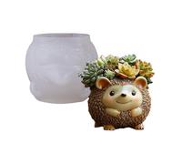 Moule à fleurs réutilisable en forme de hérisson, avec design flexible pour résine et présentoir de plantes succulentes, moule en silicone de qualité alimentaire, moule de fabrication, moule de