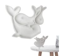 Moule à fondant en forme de baleine en résine - Moule en silicone pour fondant au chocolat, ornement, démarrez votre côté innovant, décoration de gâteau, démoulage facile, moule familial à trois