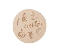 Moule à fondant en silicone anti-adhésif pour Halloween - Gadget de cuisson créatif - 7 styles - Moules à chocolat carrés - Petit format