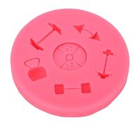Moule à fondant en silicone avec haltères pour décoration de gâteaux de fitness, outil de cuisson polyvalent pour chocolat et bonbons, démoulage facile, passe au lave-vaisselle