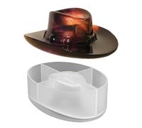 Moule à fondant - Forme de chapeau occidental, plateau en silicone antiadhésif, outil de fabrication de pâtisserie, modèle de confiserie réutilisable avec finition à motif fin | Parfait pour la