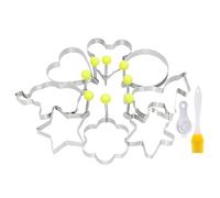 Moule à frire à œufs, 8 formes avec brosse, anneaux à œufs en acier inoxydable | pour la cuisine, hamburger, salade, sandwich, crêpes, omelette