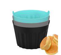 Moule à friteuse à air - Ensemble de ramequins en silicone réutilisables pour muffins, gâteaux, four à micro-ondes antiadhésif | Moules pour friteuse à air, pâtisserie, Desserts, cuisine, faciles à ne