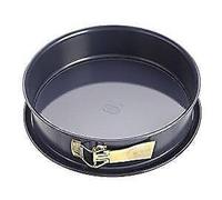 Dr. Oetker BackLiebe Moule à charnière bicolore Ø 26 cm avec fond plat Moule à gâteau rond avec revêtement anti-adhésif bicolore (gris/rouge) Quantité : 1 pièce, acier