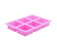Moule à gâteau, 6 compartiments, carrés, en silicone, pour bonbons, biscuits, fondants, savon, résine