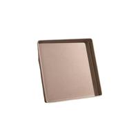 Moule à gâteau antiadhésif en acier au carbone 28 x 28 cm, plaque de cuisson for four, moule à pâtisserie doré et blanc, plaque carrée for gâteau(A4 Gold 22x22cm)