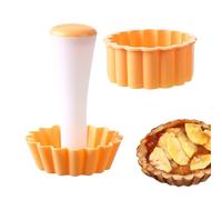 Moule à gâteau aux œufs - Réutilisable - Anti-adhésif - Passe au lave-vaisselle - Jaune - Dimensions : 8,5 x 5 x 5 cm - Pour gâteaux au fromage, muffins, tartelettes, biscuits