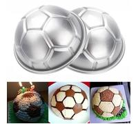 Moule à gâteau - Ballon de football 3D - Aluminium - 8cm x 4cm - Compatible lave-vaisselle