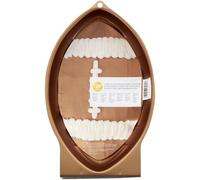 Wilton Moule à gâteau Ballon de Rugby 3D en aluminium – 30 x 20 x 7,5 cm Marron