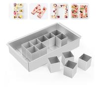 Moule à Gâteau Cake Réglable, Moule Number Cake Antiadhésives Aluminium, DIY Moulle Chiffre Amovibles Blocs Combinaison Libre, Moules à Pâtisserie Nombre Lettres pour Anniversaire Baptême Mariage