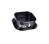 Moule à gâteau carré avec boucle, fond amovible, pour tarte, quiche, cheesecake (17,5 x 21 x 8 cm)