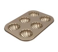 Moule à Gâteau Coquille en Acier Carbone, Plaque de Cuisson Antiadhésive Dorée pour Pâtisserie Maison, pour Préparation de Fête et Cuisson Four