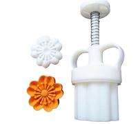 Moule à gâteau de lune, 1 moule à gâteau de lune en forme fleur/sac porte-bonheur/lapin 3D, emporte-pièce for fondant pression manuelle, outil décoration pâtisserie, dessert, 30 g