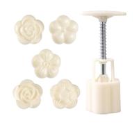 Moule à Gâteau de Lune 5 Pièces DIY Presse Pâtisserie Outils Cuisson | Moule à Gâteau de Haricot Mungo Pour Débutants et Pâtissiers Confirmés Maison Appartement Fête Réunion Événement Thématique