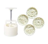 Moule à gâteau de lune en plastique 150 g/200 g - Moule à gâteau de lune - Moule à gâteau de lune - Fleur pour festival de la mi-automne - Outils de pâtisserie pour la pâtisserie