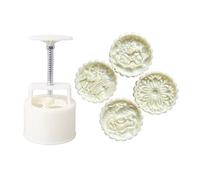 Moule à gâteau de lune en plastique 150 g/200 g - Moule à gâteau de lune - Moule à gâteau de lune - Fleur pour festival de la mi-automne - Outils de pâtisserie pour la pâtisserie