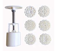 Moule à Gâteau de Lune,un Ensemble de 6 Moules à Gâteau de Lune en Forme de Fleur Moules à Gâteaux Lune 50g Biscuits Accessoires faits à la Main pour la Cuisson Biscuits Desserts et Gâteaux Lune