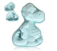 Moule à Gâteau Dinosaure en Silicone Anti-Adhésif - Outil de Pâtisserie Animale Rigolo pour Enfants et Pâte à Modéliser