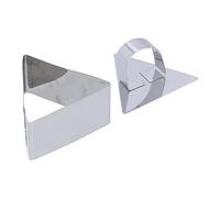 Moule à gâteau en acier inoxydable, anneaux à mousse, anneaux à dessert durables de qualité supérieure, outil de cuisson pour gâteaux, pâtisseries, salades, argent, hauteur 4 cm, (Triangle)